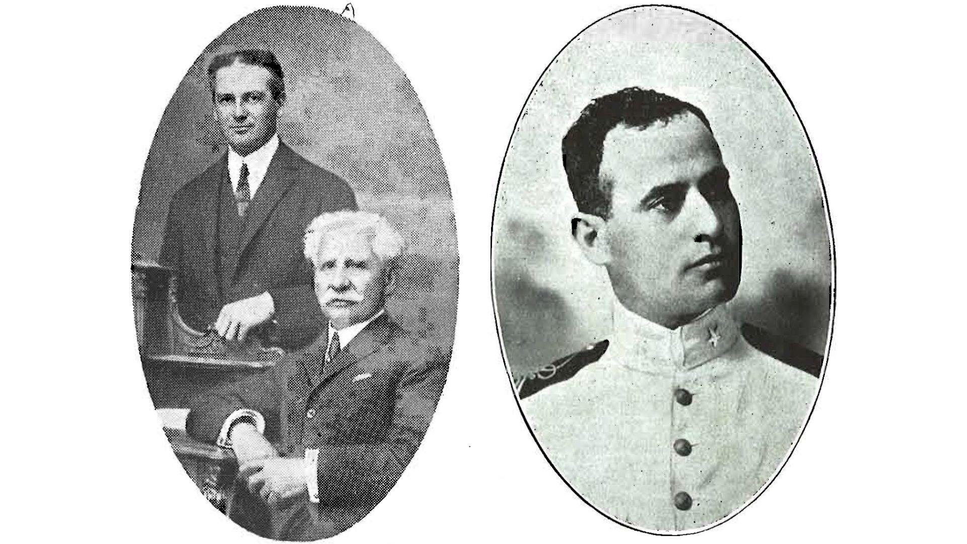 Oscar Gon&ccedil;alves com Assis Brasil e o tenente Luiz Carias de Oliveira