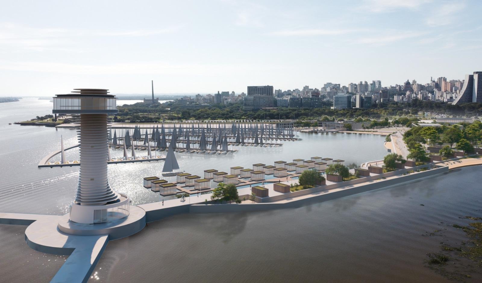 O farol mirante tem altura prevista, de no m&iacute;nimo 36 metros de altura. A marina p&uacute;blica ser&aacute; constru&iacute;da em 26 mil metros quadrados. E o projeto possibilita a instala&ccedil;&atilde;o de uma raia para competi&ccedil;&otilde;es n&aacute;uticas, al&eacute;m de 581 vagas para embarca&ccedil;&otilde;es n&aacute;uticas.
