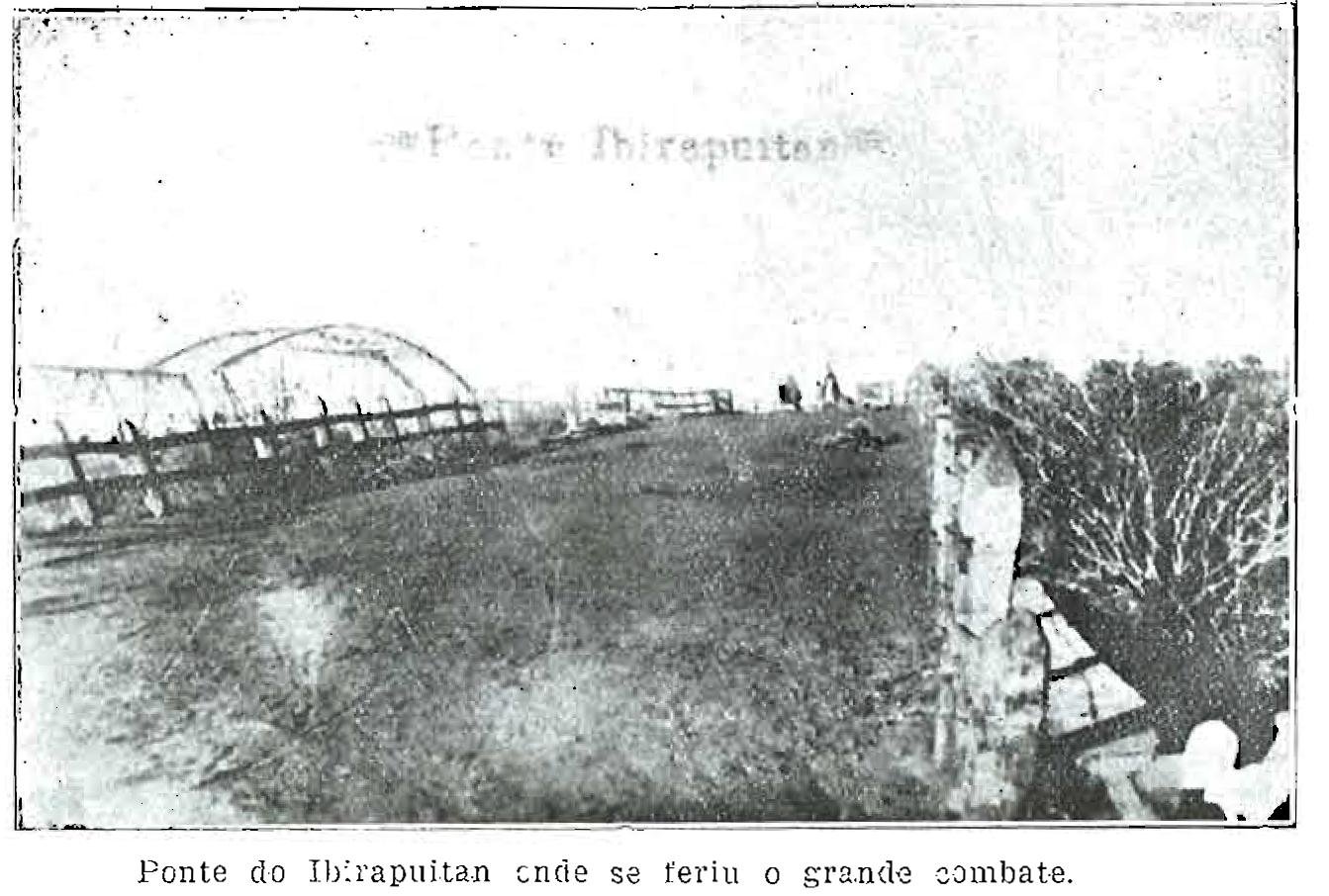 Ponte sobre o rio Ibirapuit&atilde;, no Alegrete, onde ocorreu o grande combate