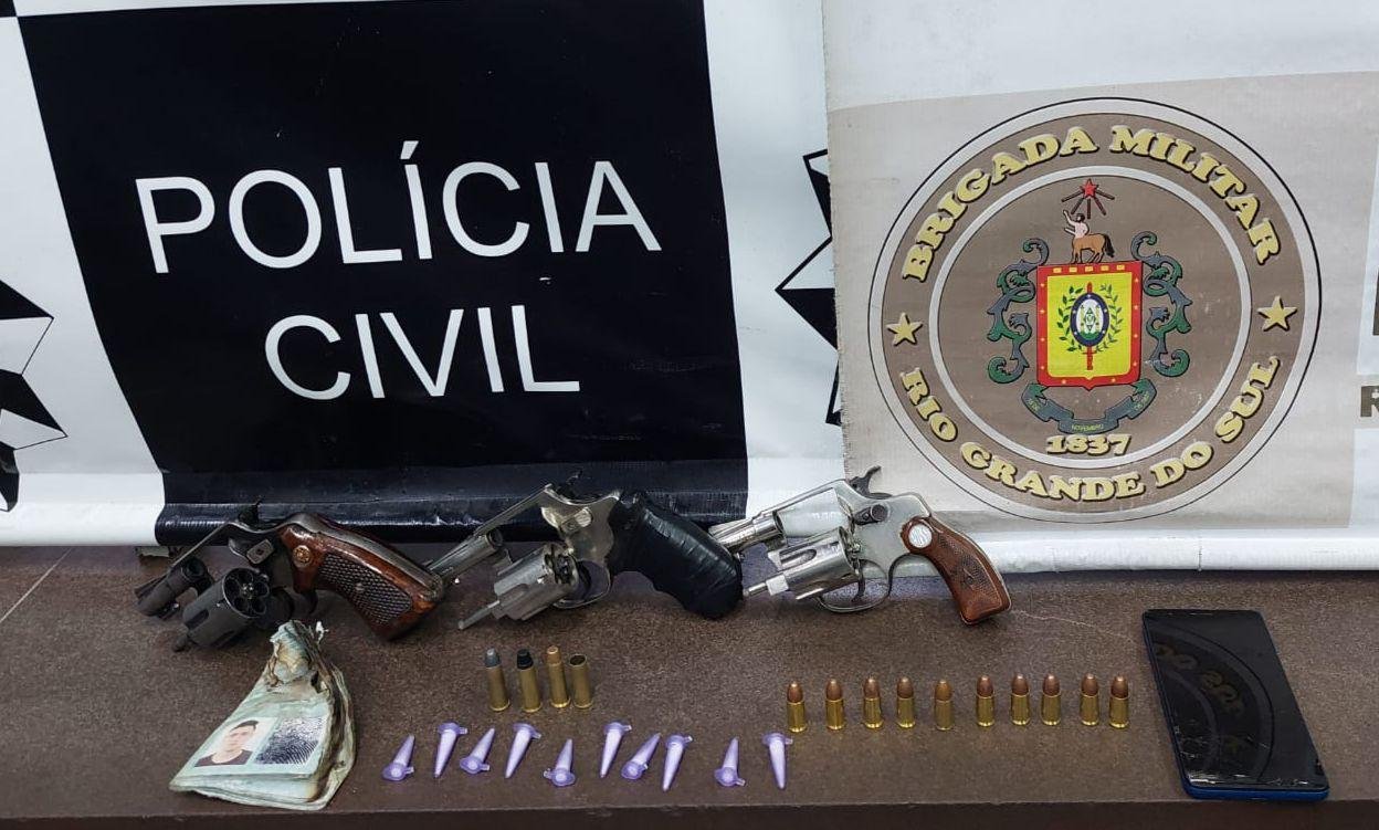 Opera&ccedil;&atilde;o N&atilde;o Matar&aacute;s apreendeu tr&ecirc;s rev&oacute;lveres, muni&ccedil;&atilde;o e droga
