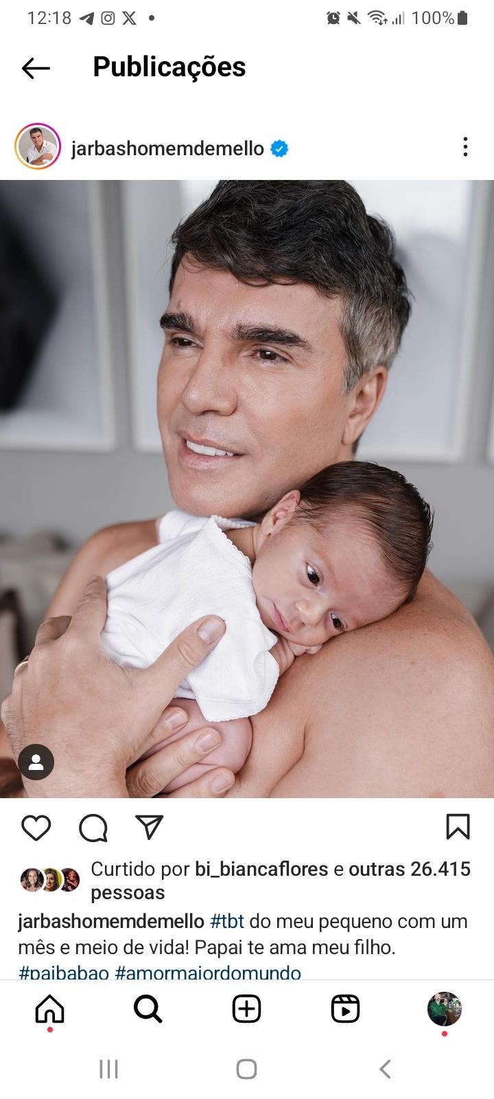 Jarbas Homem de Mello e o pequeno Luca, com seis meses de idade, fruto da uni&atilde;o com Claudia Raia