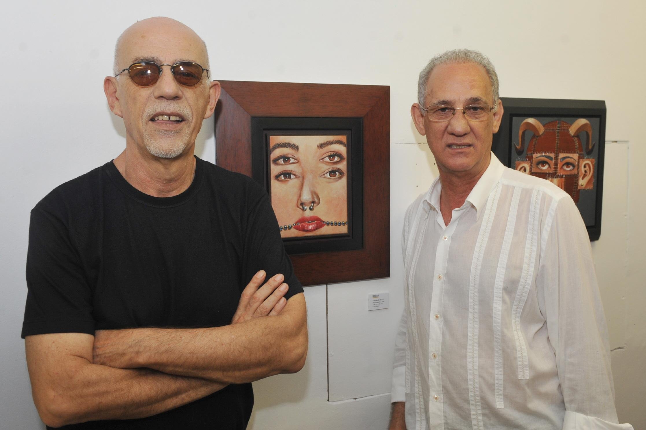 Fernando Baril e Paulo Capellari em abertura de mostra no ano de 2015