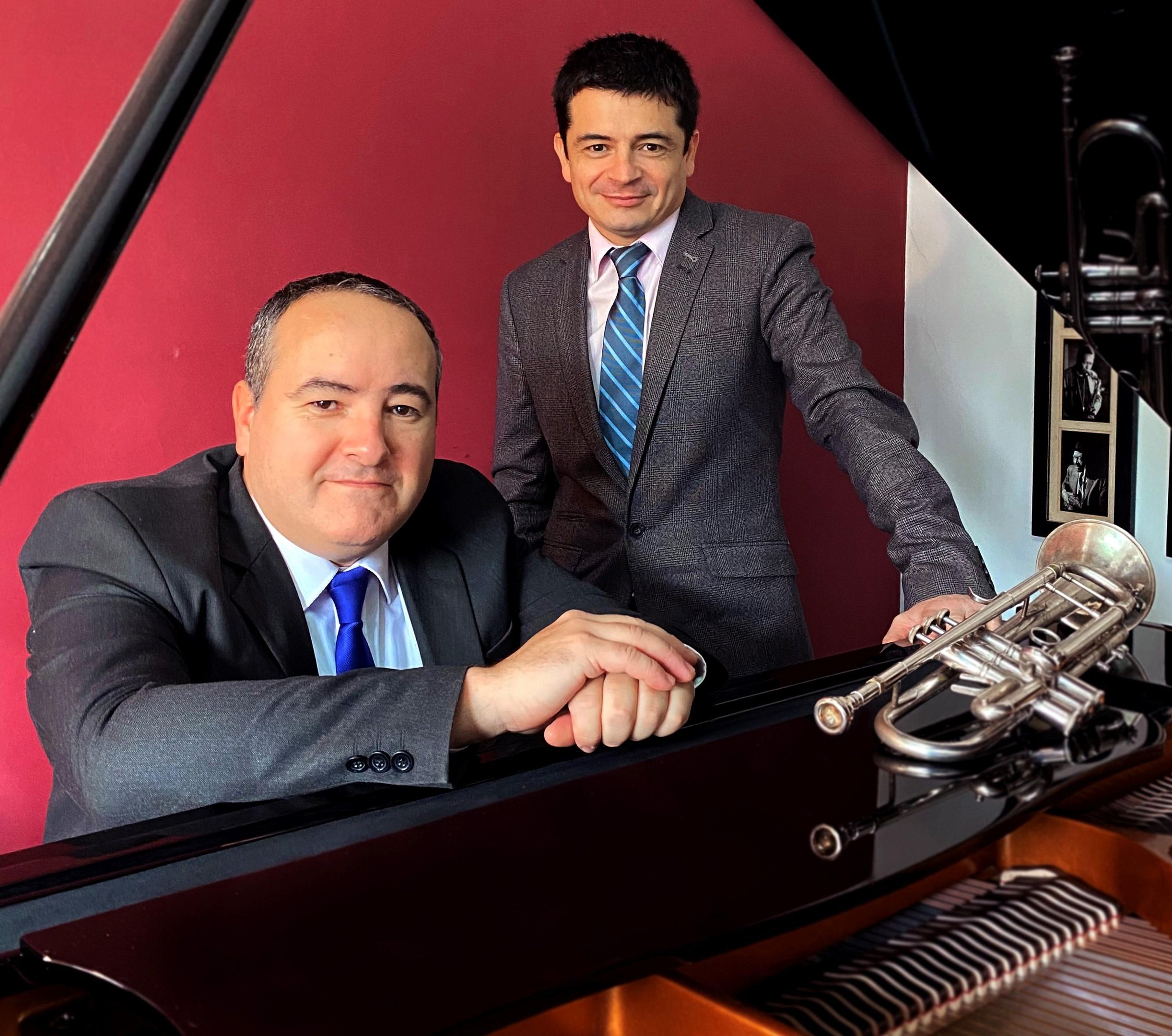 O trompetista Mariano Loi&aacute;cono e o pianista Pablo Raposo