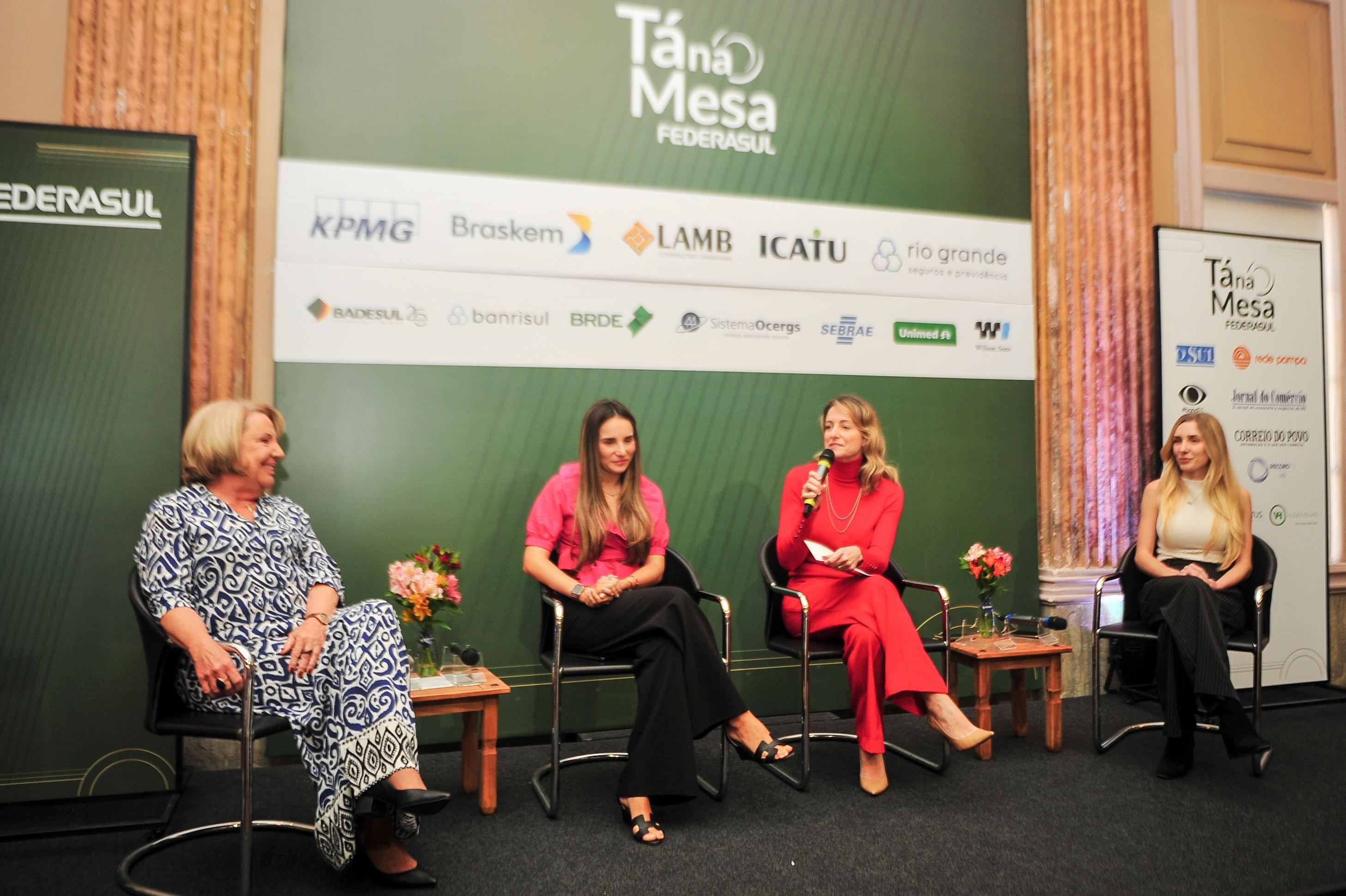 Convidadas compartilharam suas experi&ecirc;ncias e conhecimento no T&aacute; na Mesa, da Federasul