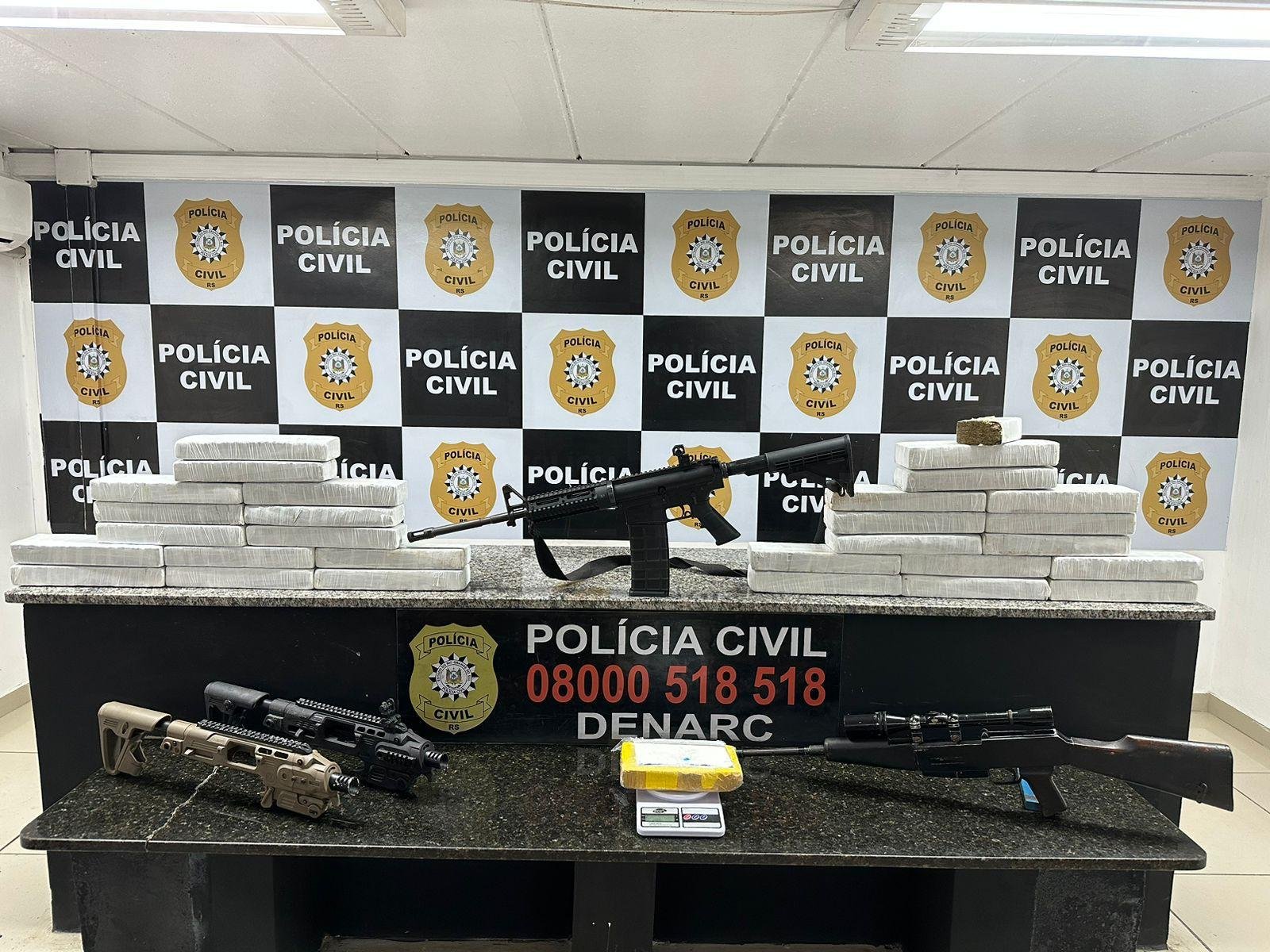 Conforme a Pol&iacute;cia Civil, fuzil 7,62mm &eacute; armamento de guerra