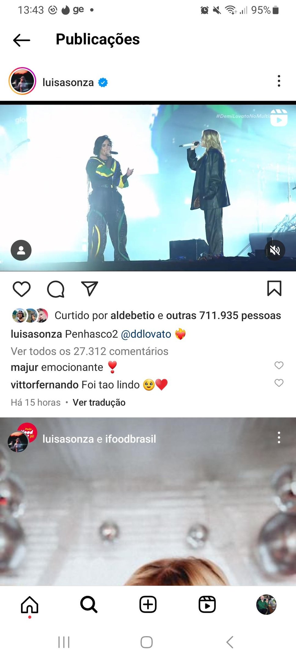 Lu&iacute;sa Sonza e Demi Lovato cantaram "Penhasco 2" em portugu&ecirc;s