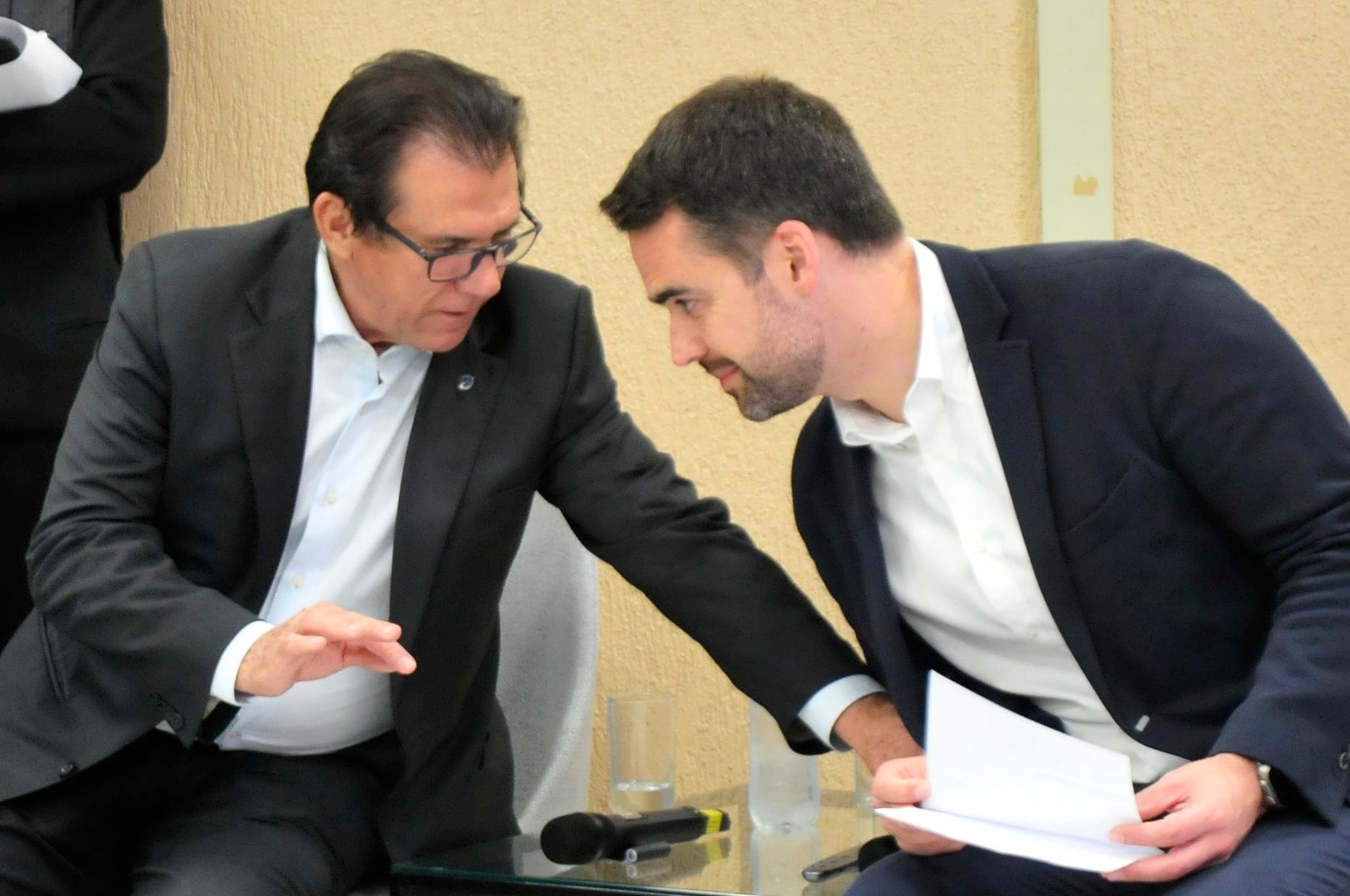 Luiz Marinho e Eduardo Leite estiveram juntos em lan&ccedil;amento de programas do governo do RS