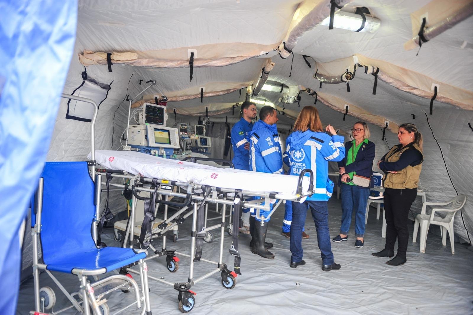 Hospital de campanha em Roca Sales