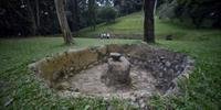Recanto do sítio arqueológico de Takalik Abaj, na Guatemala