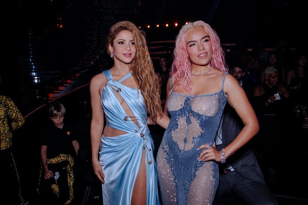 Shakira e Karol G, no MTV Video Music Awards 2023, lideram indica&ccedil;&otilde;es ao Grammy Latino 2023