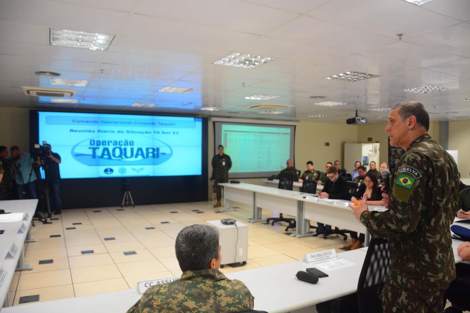General Marcelo Lorenzini Zucco comandou a apresenta&ccedil;&atilde;o dos dados e atividades do Comando Militar do Sul na Opera&ccedil;&atilde;o Taquari