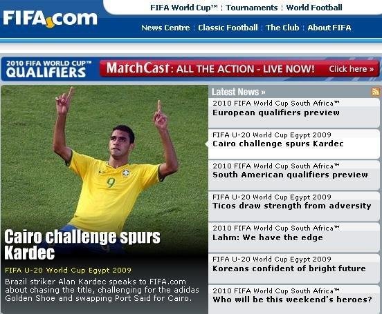 Colorado Alan Kardec &eacute; destaque no site da Fifa