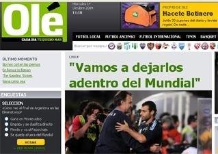 Argentina conta com ajuda de Chile nesta quarta