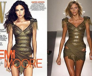 Demi Moore e a modelo Anja Rubick