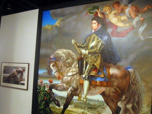 Quadro de Michael Jackson vestido de rei &eacute; vendido