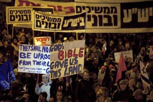 Israelenses protestam contra bloqueio da coloniza&ccedil;&atilde;o