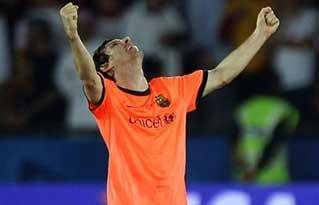 Messi marcou o gol que deu o mundo ao time catal&atilde;o