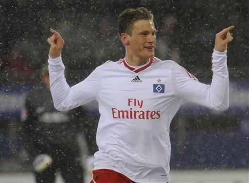 Marcell Jansen marcou na vit&oacute;ria do Hamburgo sobre o Werder