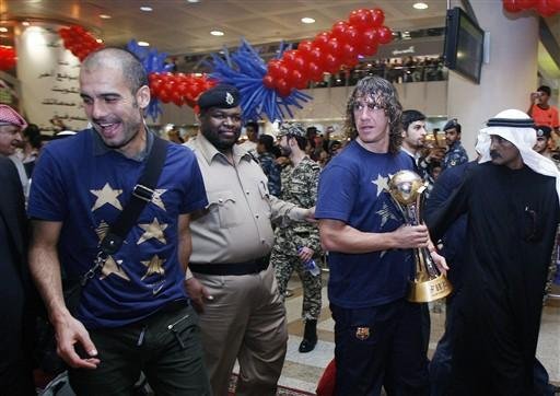 Barcelona foi recepcionado com festa no Kuwait