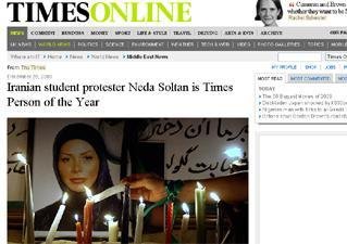 The Times escolhe jovem iraniana morta a personalidade do ano
