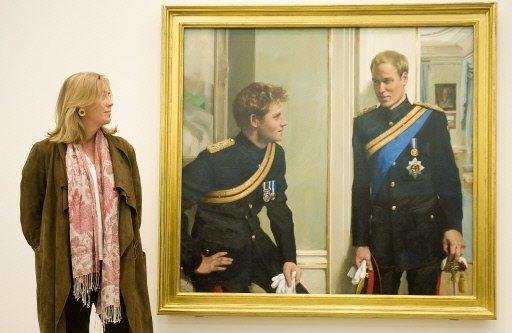 Pr&iacute;ncipes William e Harry ganham retrato na National Gallery