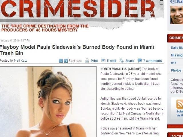 Corpo da modelo estava em lata e lixo em Miami