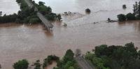 Ponte desabou em Agudo na terça-feira