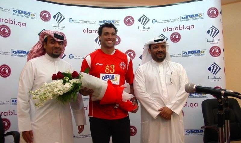 Daniel Carvalho ao ser apresentado no Al-Arabi