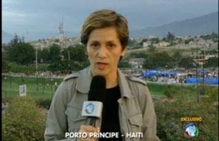 Rep&oacute;rter da TV Record mostra cen&aacute;rio da trag&eacute;dia no Haiti