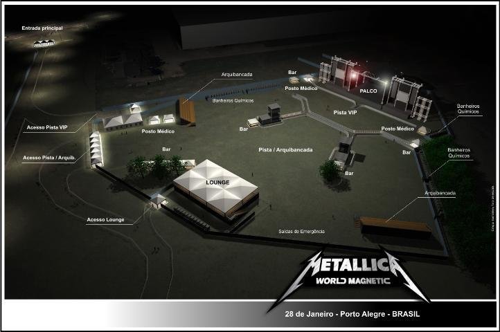 Parque Condor &eacute; o novo local do show do Metallica em Porto Alegre