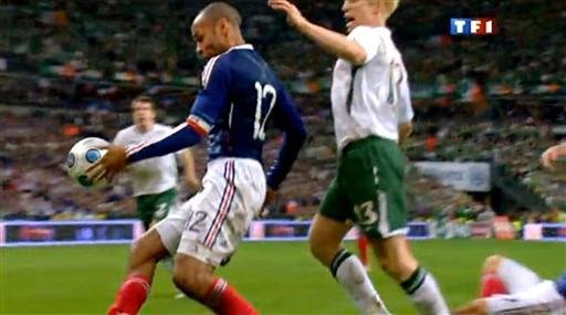 Fifa disse que n&atilde;o pode punir Henry por toque de m&atilde;o contra a Irlanda