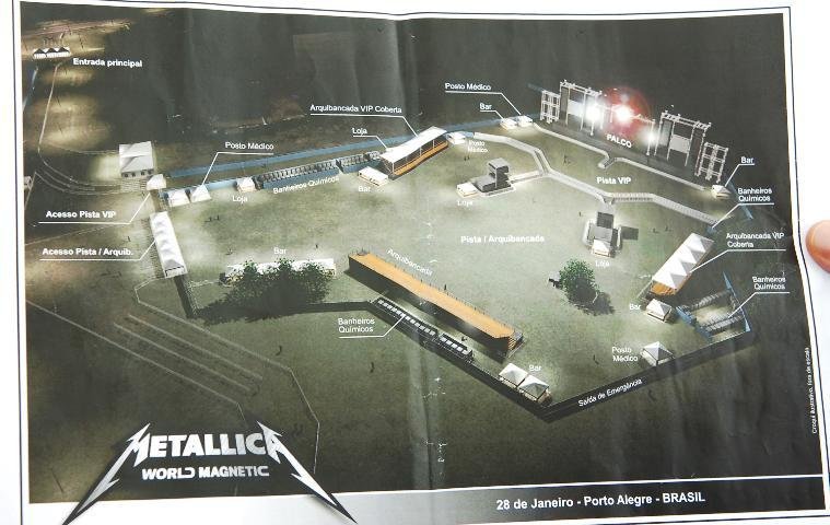 Mapa mostra a estrutura de 15 mil m2 do Parque Condor