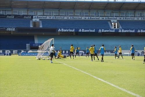 Gr&ecirc;mio fez o &uacute;ltimo treino antes do Gre-Nal nesta manh&atilde;