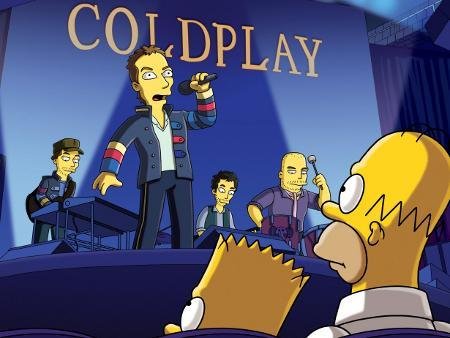 Epis&oacute;dio dos Simpsons com o Coldplay vai ao ar nos EUA