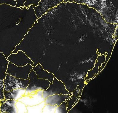 Imagem de sat&eacute;lite mostra tempo limpo em todas as regi&otilde;es