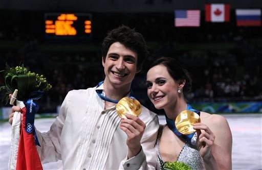 Scott Moir e Tessa Virtue ganharam a medalha de ouro na dan&ccedil;a sobre gelo