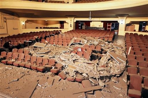 Teatro em Valpara&iacute;so ficou destru&iacute;do com terremoto