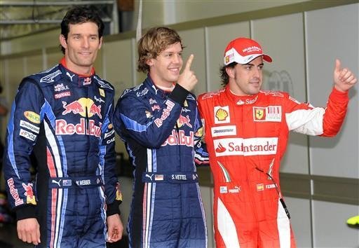 Webber, Vettel e Alonso largam nas tr&ecirc;s primeiras posi&ccedil;&otilde;es do GP da Austr&aacute;lia