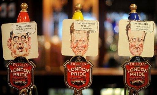 Bar londrino exp&otilde;e caricaturas de l&iacute;deres da Gr&atilde;-Bretanha