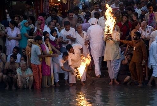 A festa do "Kumbh Mela" &eacute; realizada na cidade de Haridwar, 250 km ao norte de Nova D&eacute;lhi
