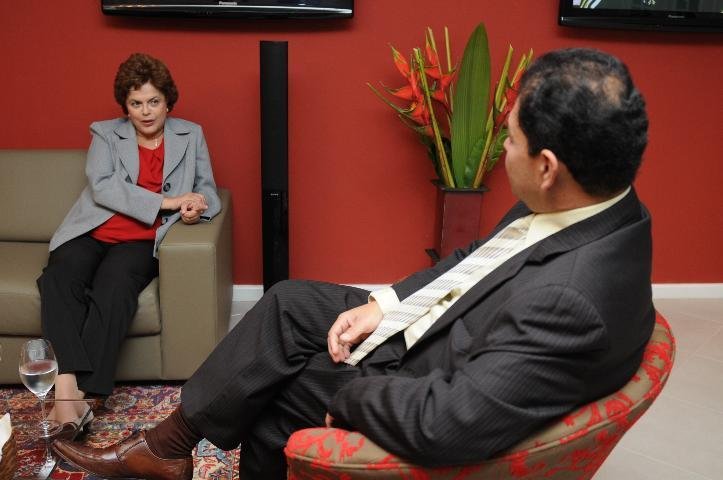 Ex-ministra reuniu-se com o presidente do Grupo Record, Natal Furucho