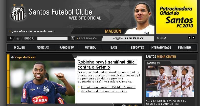 Robinho prev&ecirc; jogo dif&iacute;cil contra o Gr&ecirc;mio