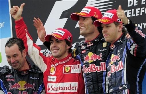 Alonso festeja presente no final da corrida