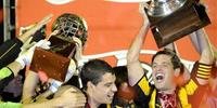 Jogadores do Peñarol festejam título uruguaio