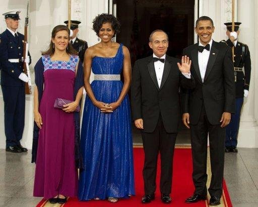 Casal Obama recebe presidente mexicano em jantar na Casa Branca