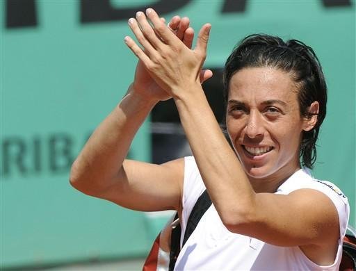 Francesca Schiavone comemora feito hist&oacute;rico em Roland Garros