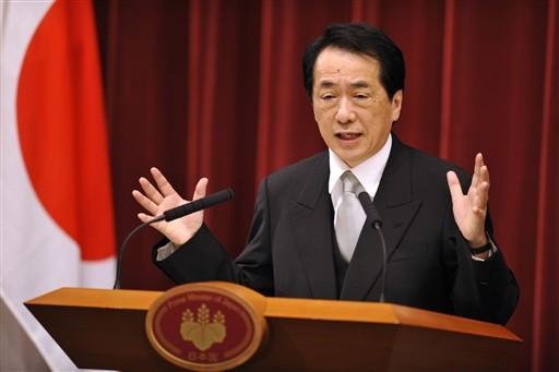 Novo primeiro-ministro do Jap&atilde;o, Naoto Kan, fala durante uma entrevista coletiva em T&oacute;quio
