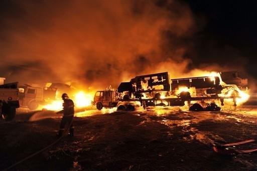 Homens armados abriram fogo contra caminh&otilde;es