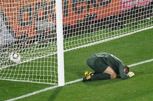 O goleiro da Inglaterra falhou no gol dos Estados Unidos