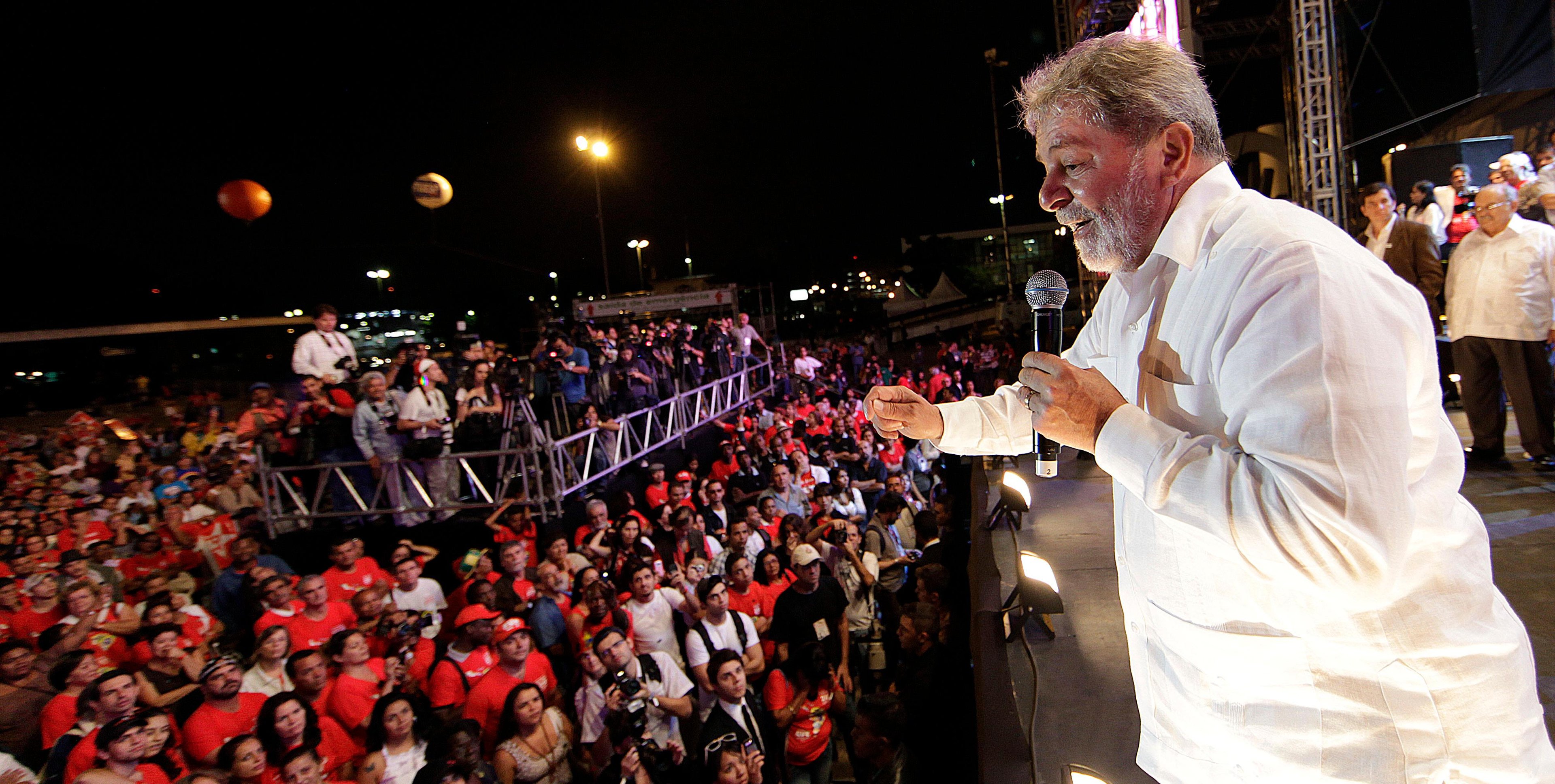 Lula fez propaganda em favor de Dilma Rousseff em evento organizado pela CUT em S&atilde;o Paulo.